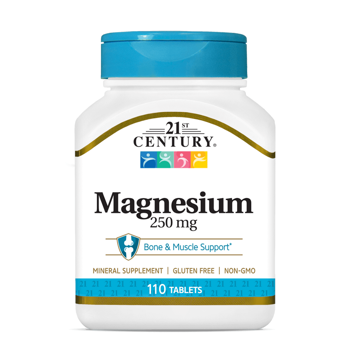 21st Century Magnesium 250 mg, 110 Tablets - Bodybuilding BD