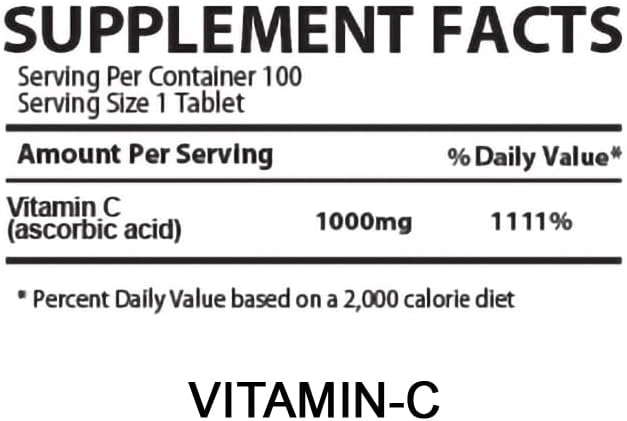 Muscle Rulz Vitamin-C 1000mg 100 Tablets