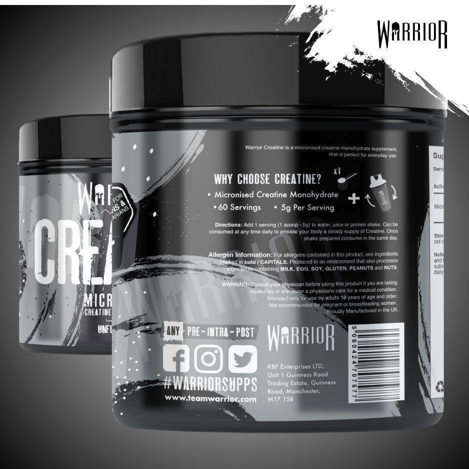 Warrior Creatine Micronized - 300g (60 Servings)