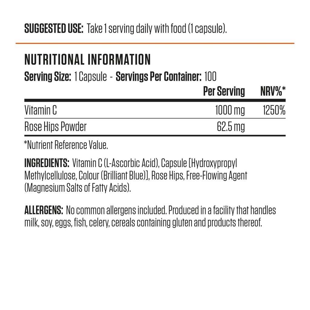 Buy Applied Nutrition Vitamin-C 1000mg, 100 Capsules Online at Best Price in Bangladesh