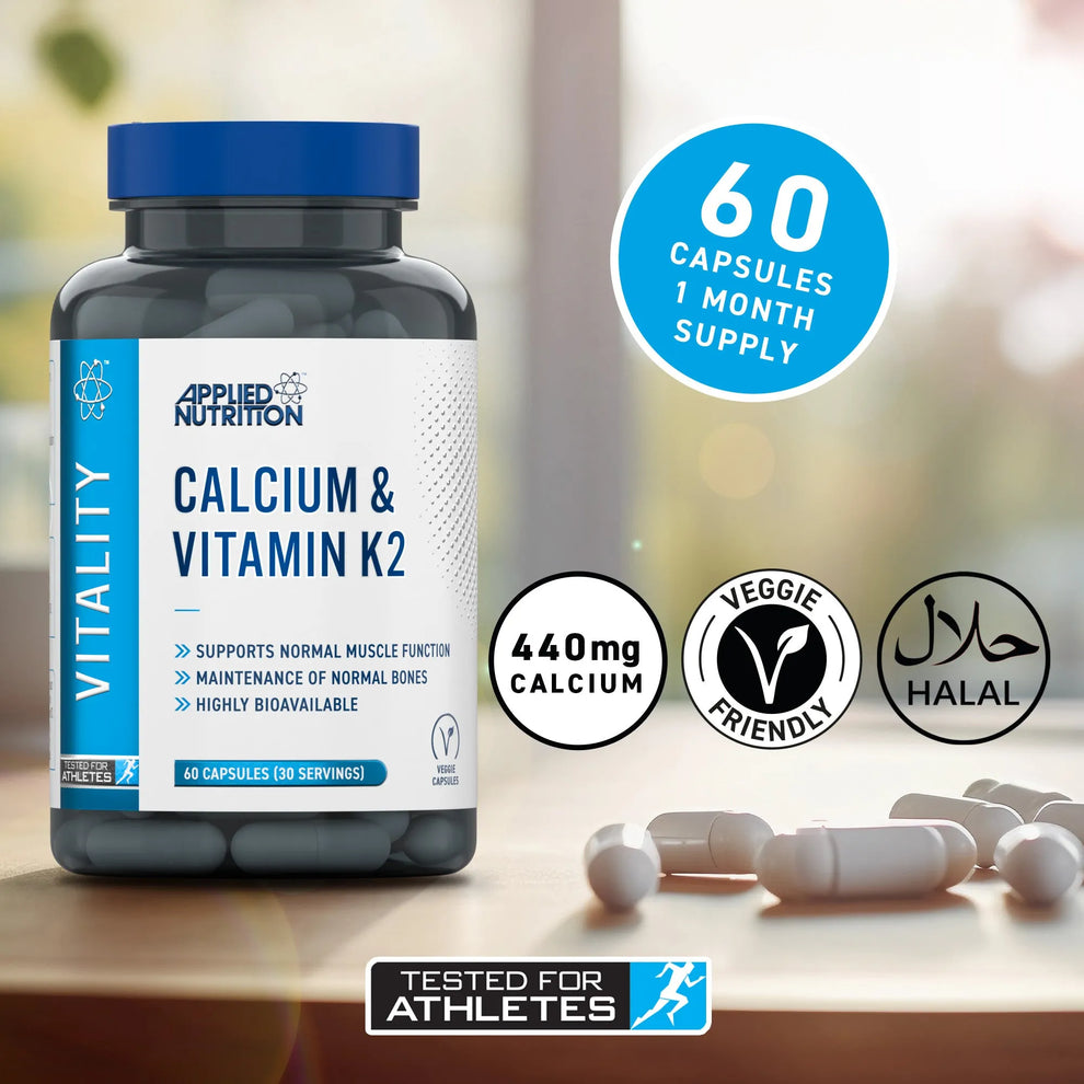 Applied Nutrition Calcium & Vitamin K2, 60 Capsules