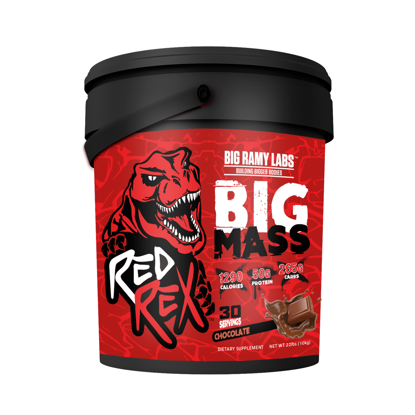 Big Ramy Labs Protein Mass Gainer 22 lbs Balti 30 Serving - Chocolate (Scope Size 4 Cup)