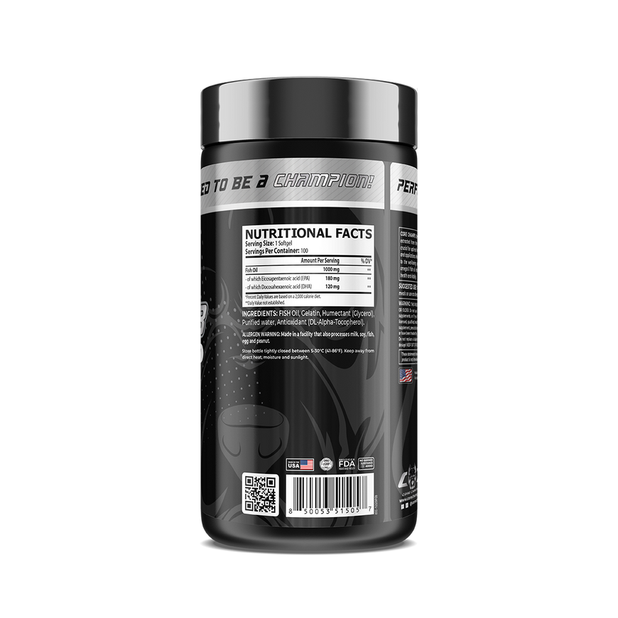 Core Champs Omega-3 Fish Oil - 100 Softgels