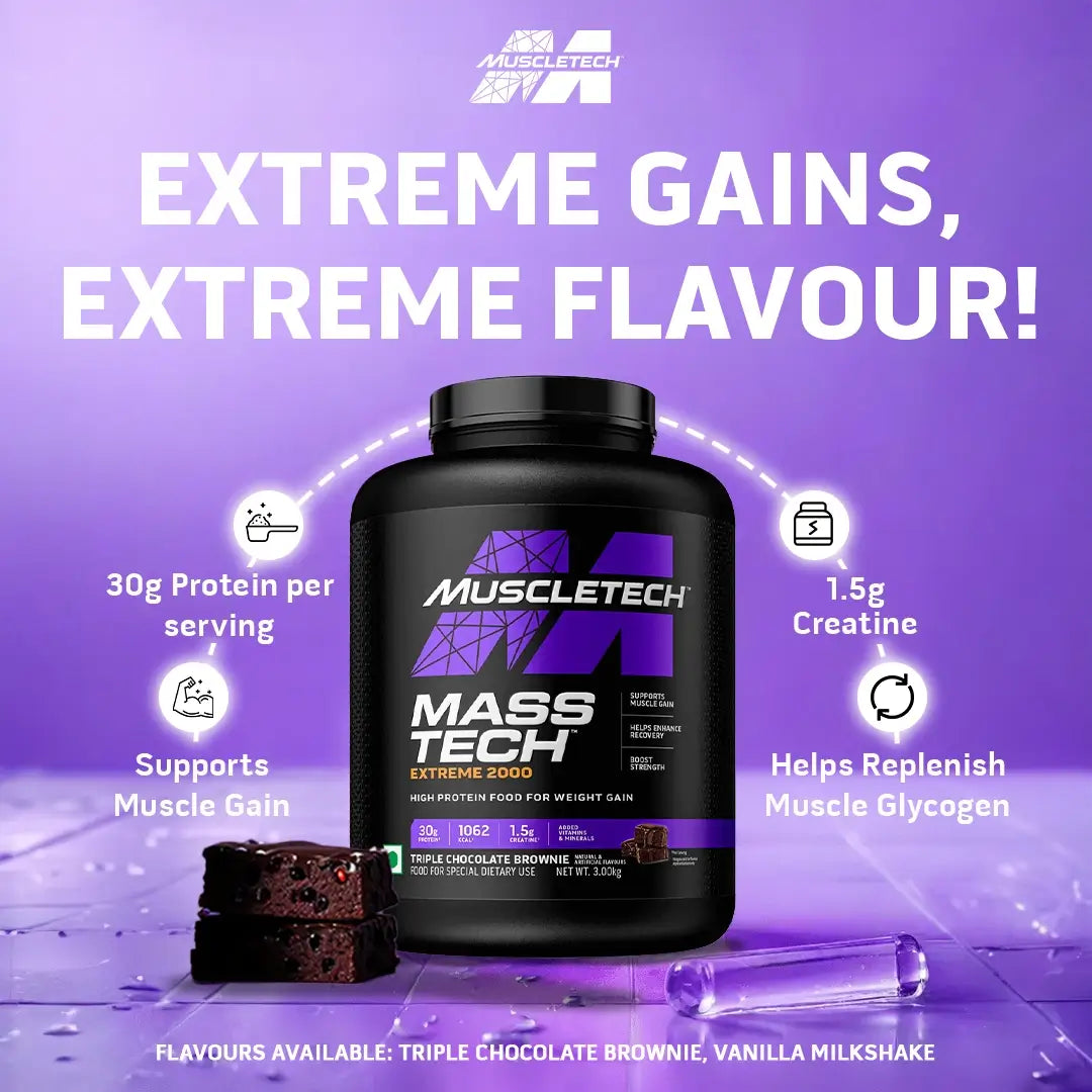 MuscleTech MassTech Extreme Mass Gainer 3Kg (Indian)
