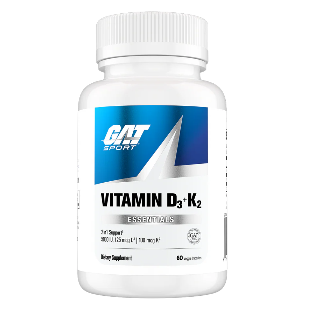 GAT Sport Vitamin D3+K2 5000 IU (125 mcg) 60 Veggie Caps