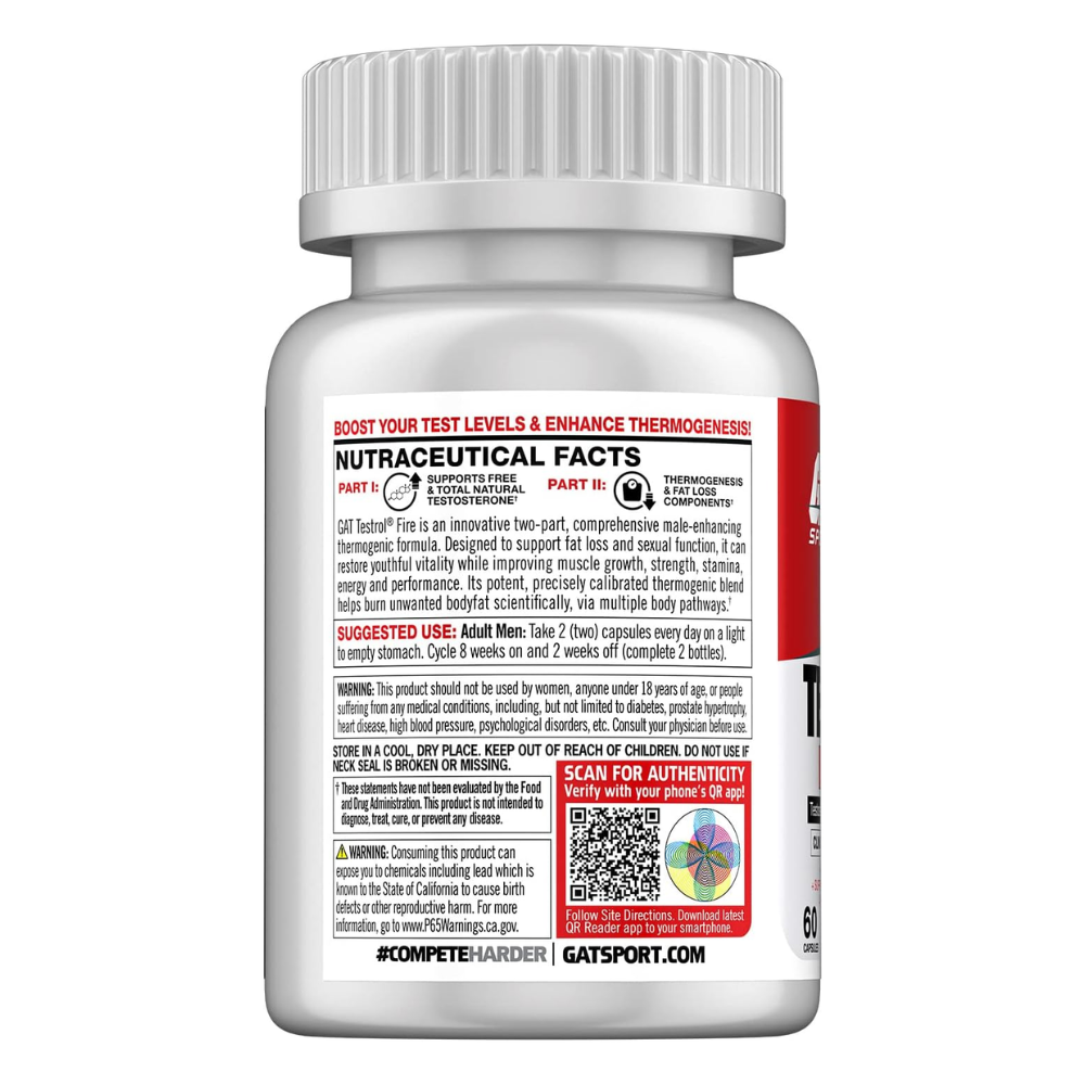 GAT Sport Testrol Fire 60 Capsules Testo booster