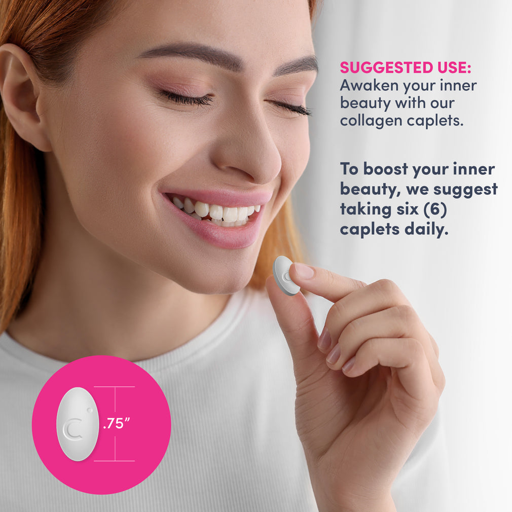 NeoCell Grassfed Collagen Peptides + C & Biotin, 180 Caplets