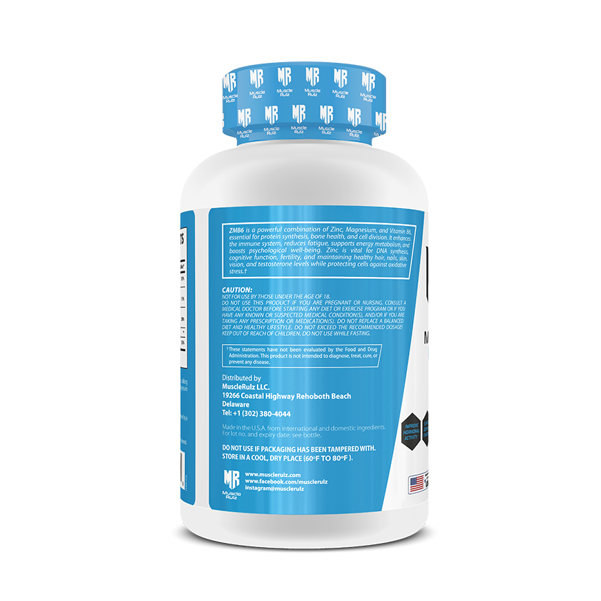 Muscle Rulz ZMB6 90 Capsules 30 Serving