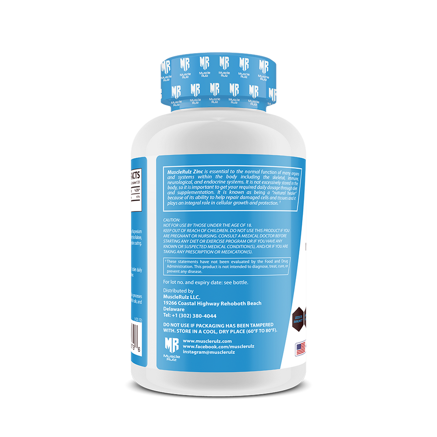 Muscle Rulz ZINC 50 MG 120 Tablets