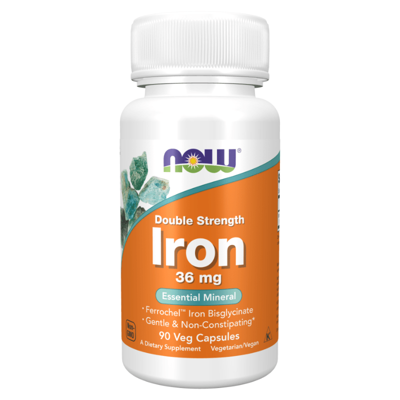 Buy NOW Foods Iron 36 mg, Double Strength 90 Veg Capsules Online at Best Price in Bangladesh