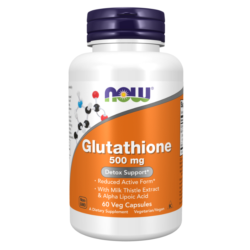 NOW Foods Glutathione 500MG 60 Veg Capsules Detox Support*