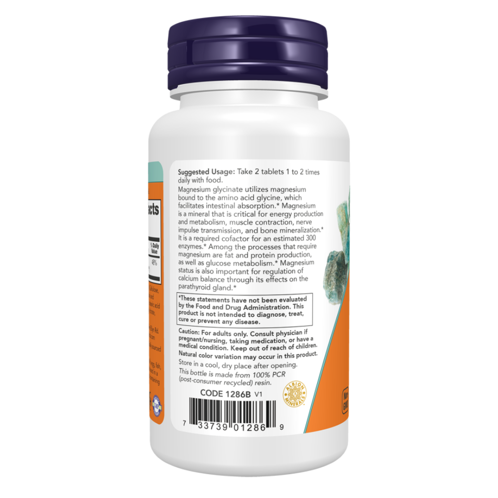 NOW Foods Magnesium Glycinate 180 Tablets
