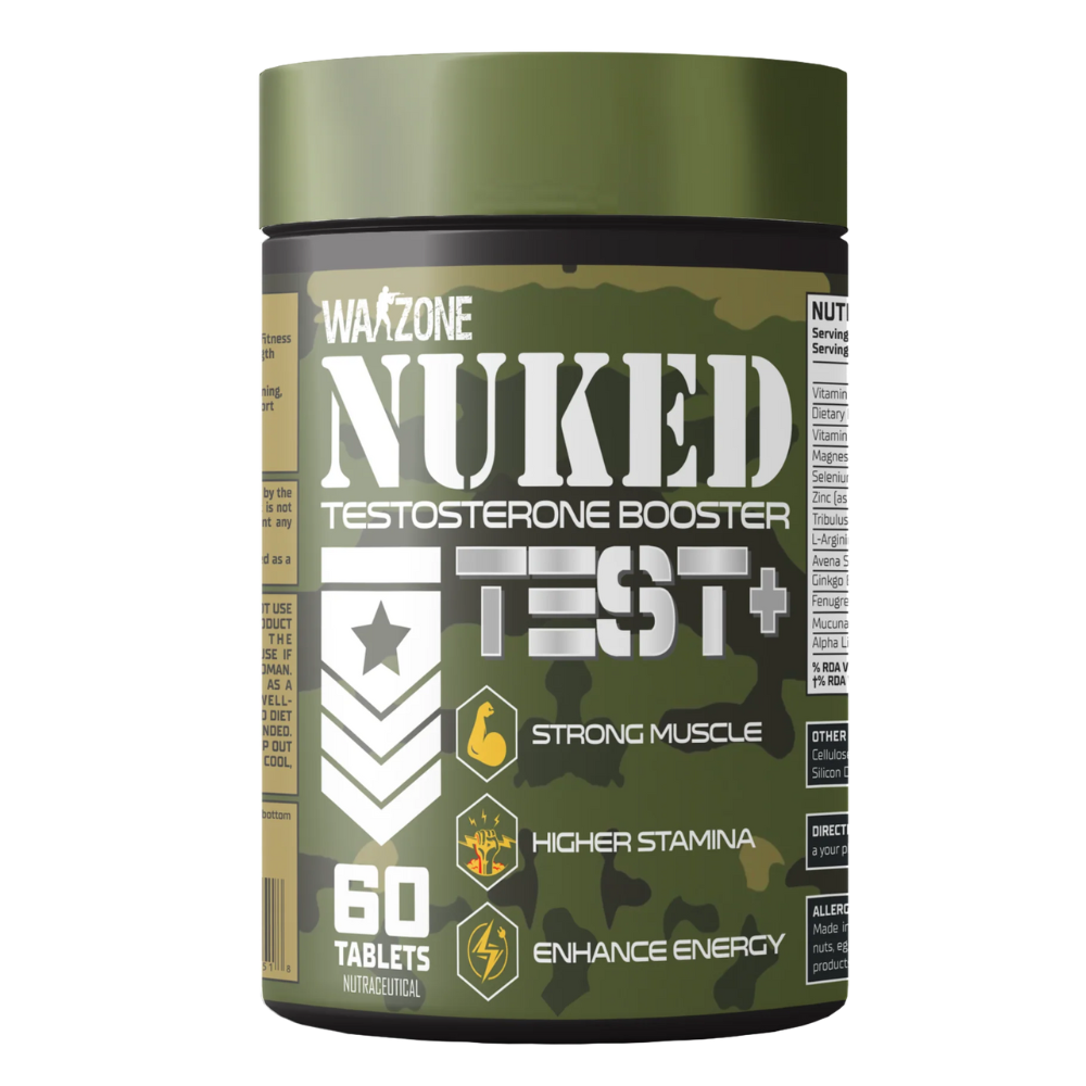 Warzone Nuked Test+ Testosterone Booster Tablet - 60 Tablets