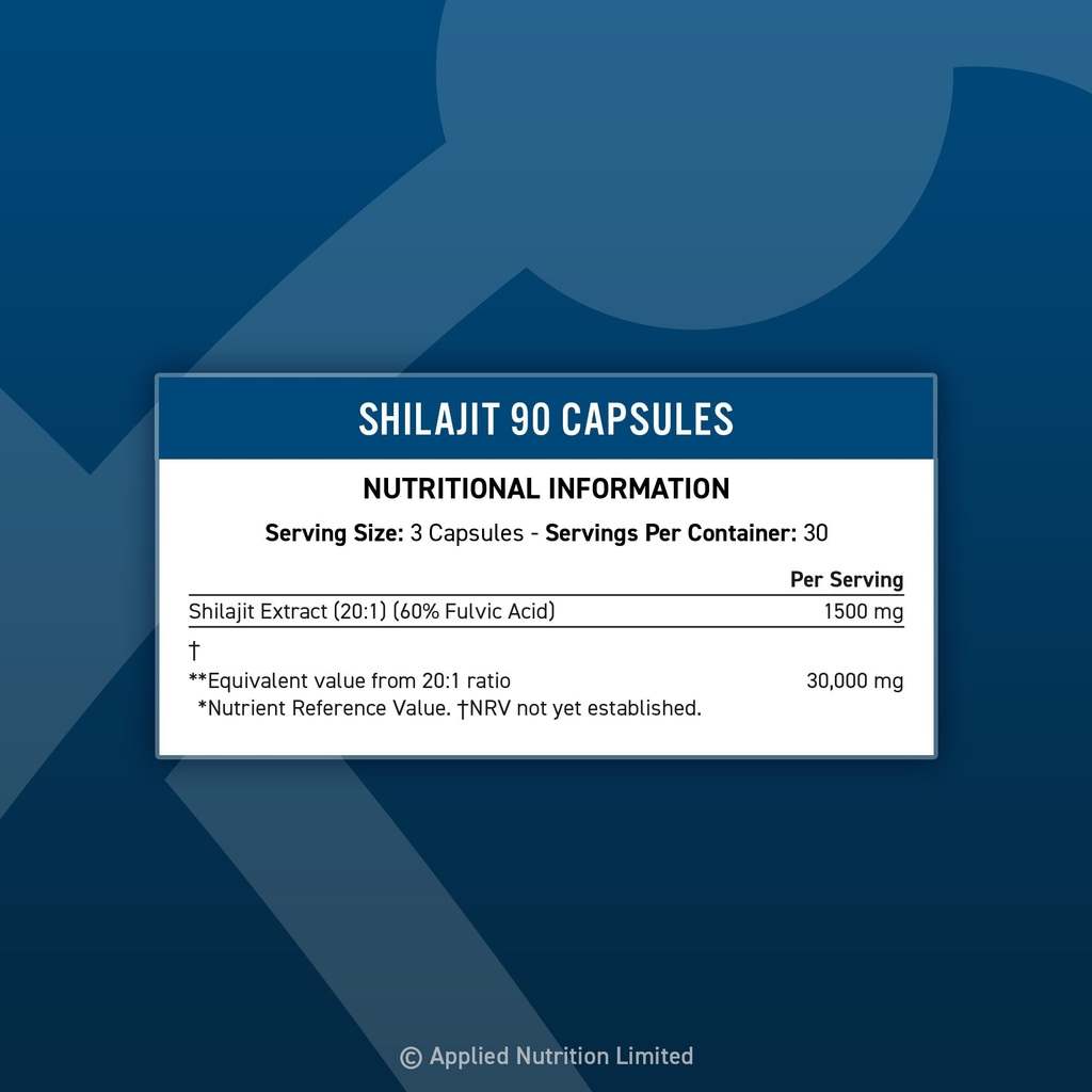 Applied Nutrition Shilajit Himalayan Health 30000mg 90 Capsules 30 Serving - Bodybuilding BD