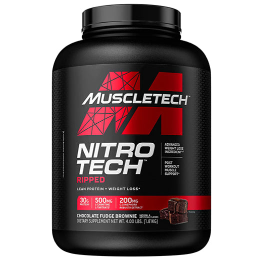 MuscleTech Nitro Tech Ripped Whey Protein 4.1 lbs Chocolate Flavoured