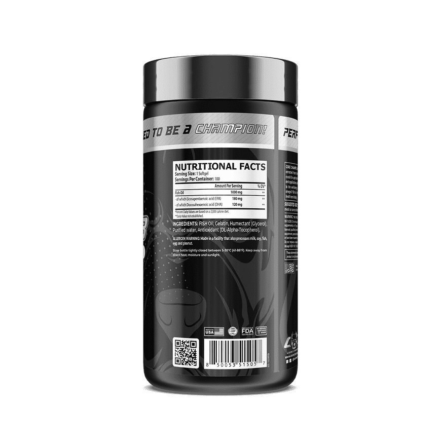 Core Champs Omega-3 Fish Oil - 100 Softgels - Bodybuilding BD