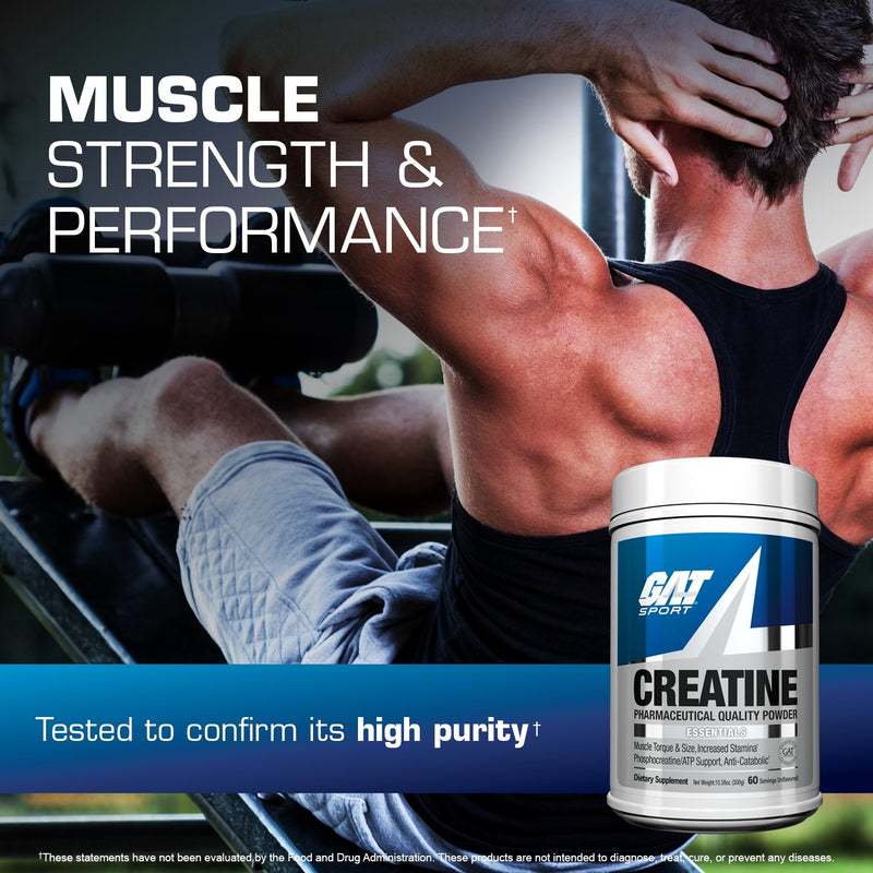 GAT Sport Creatine Monohydrate Powder 60 Servings - Bodybuilding BD