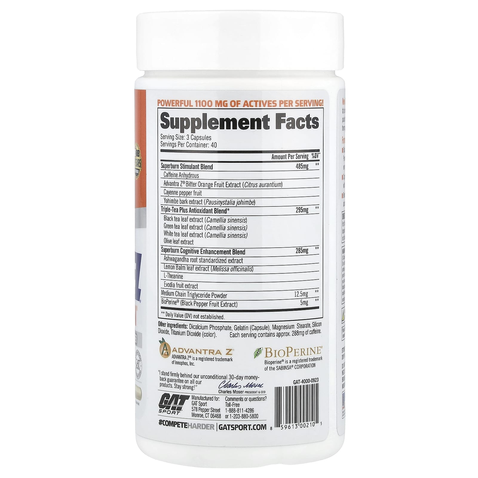 GAT Sport Jetfuel Superburn 120 Oil Infused Capsules - Bodybuilding BD