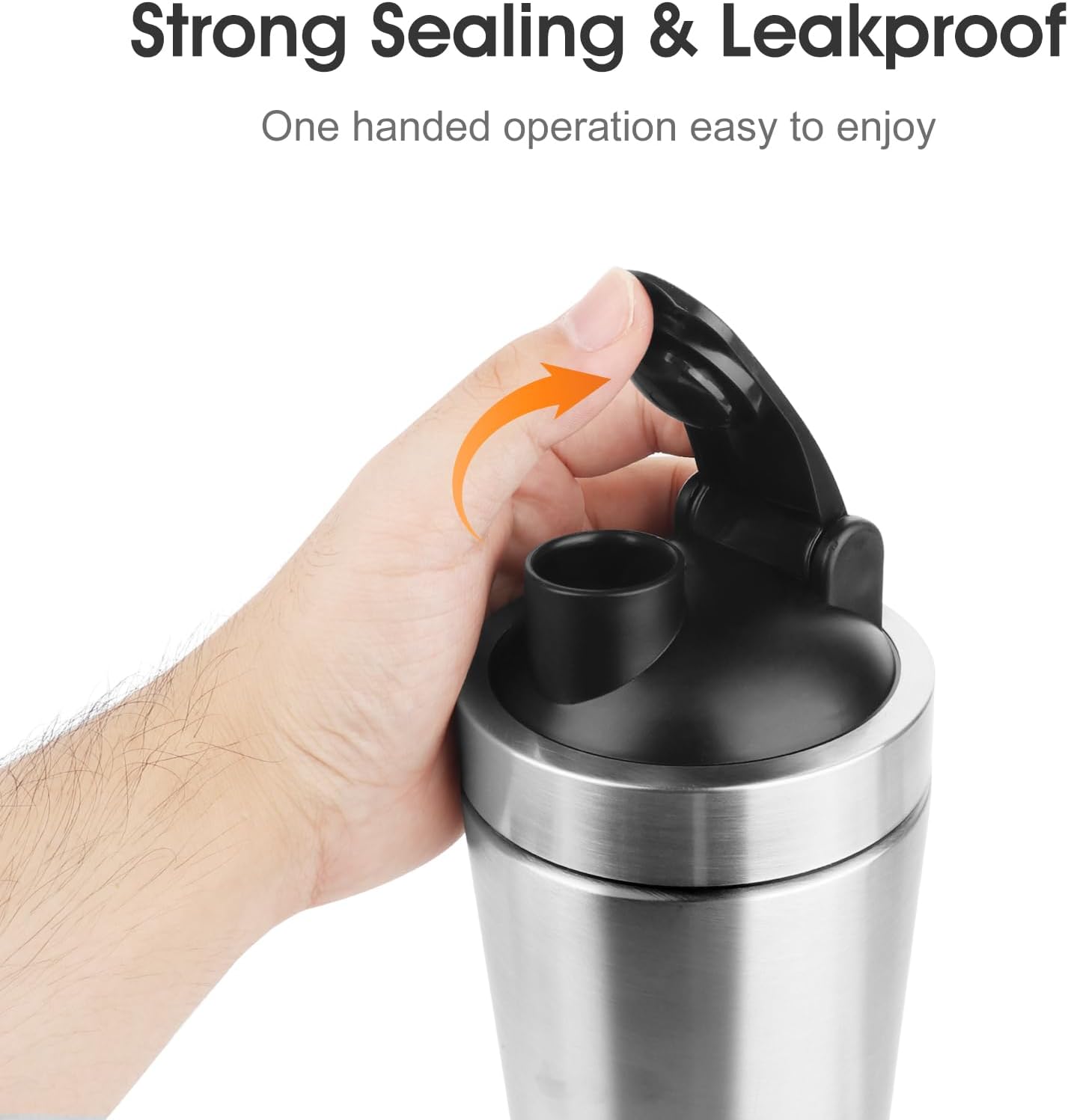 HIULLEN Stainless Steel Protein Shaker 600 ml - Bodybuilding BD