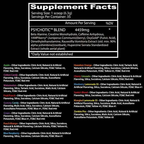 Insane-Labz Psychotic Pre Workout Supplement - Bodybuilding BD