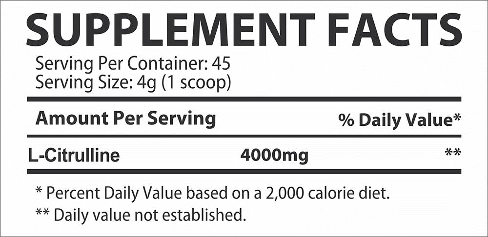 Muscle Rulz Citrulline 4000mg – 180 grams, 45 Servings - Bodybuilding BD