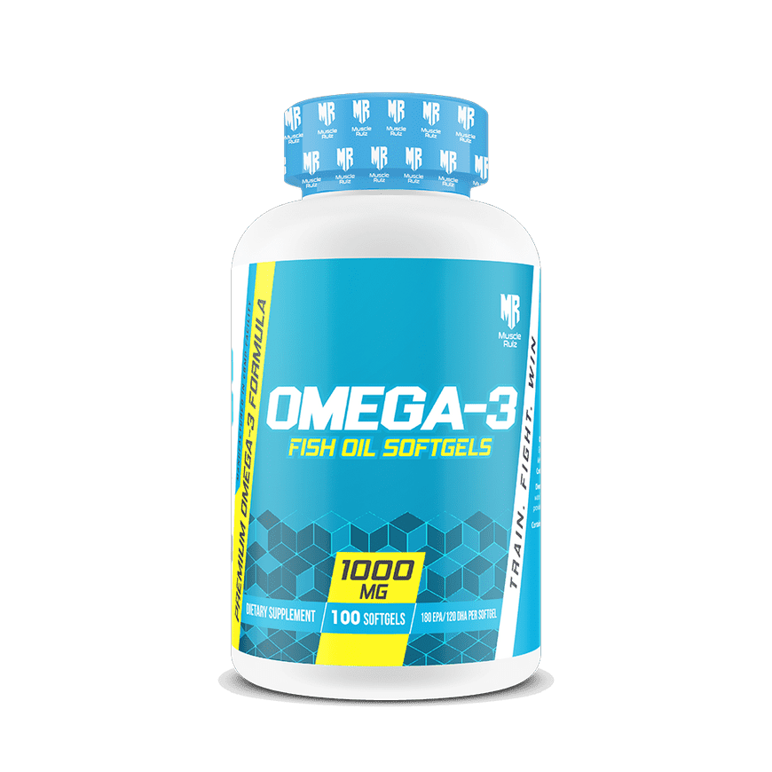 Muscle Rulz Omega-3 Fish Oil 1000mg 100 Softgels - Bodybuilding BD