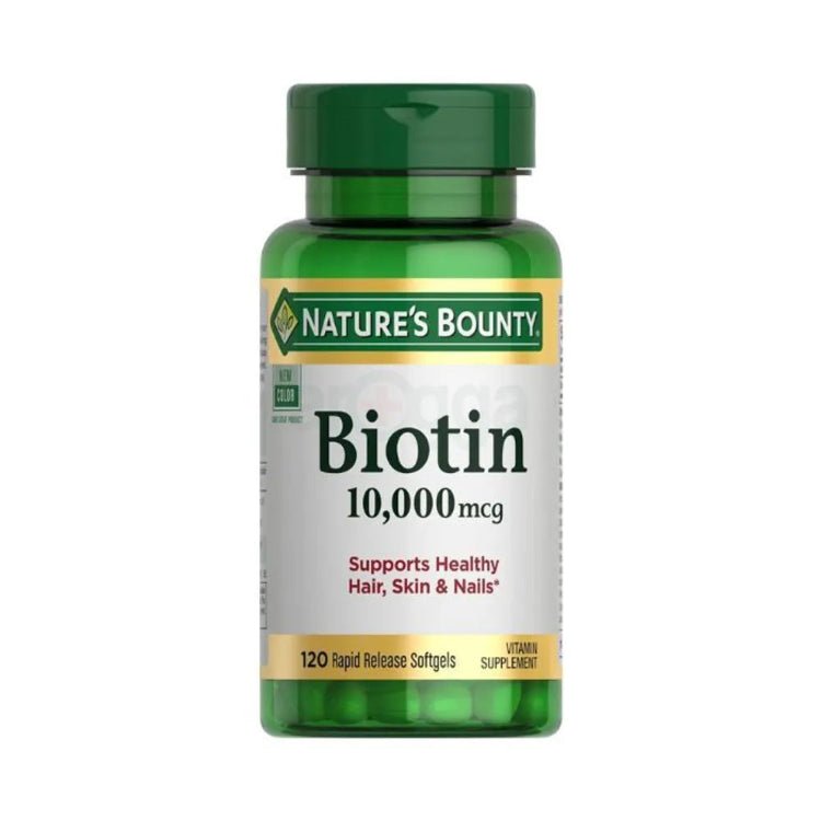 Nature's Bounty Biotin Supports Healthy Hair Skin Nails 10000mcg 120 Capsules - Bodybuilding BD