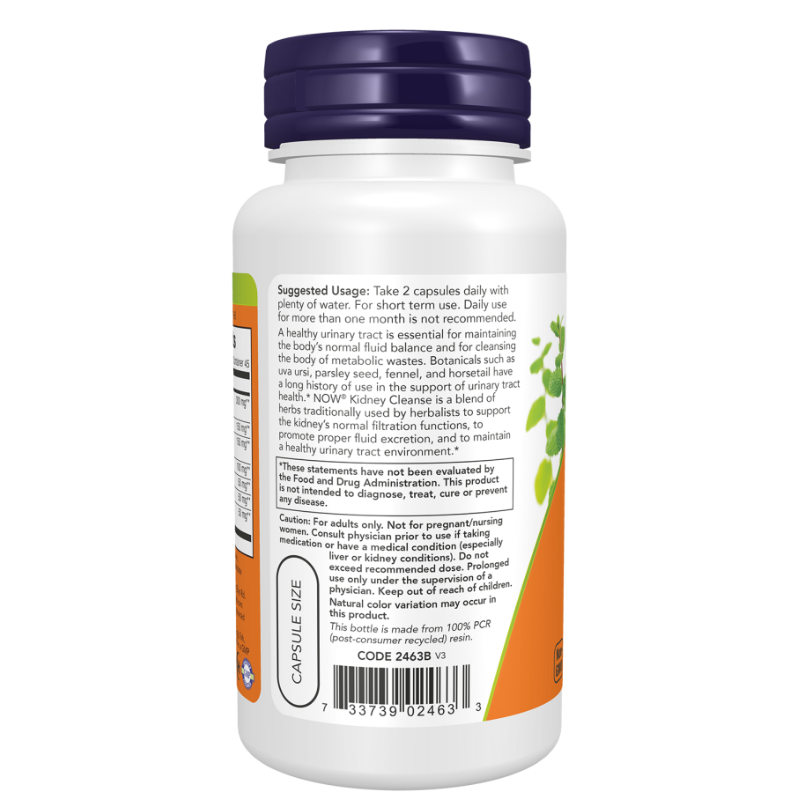 Now Foods Kidney Cleanse 90 Veg Capsules 45 Serving