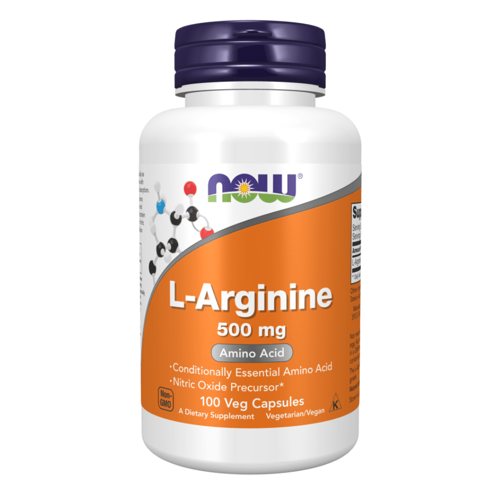 NOW Foods L - Arginine 500 mg 100 Veg Capsules - Bodybuilding BD