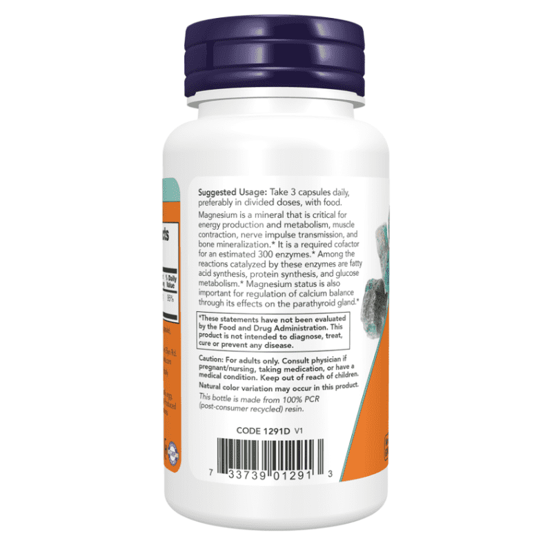NOW Foods Magnesium Citrate 200mg 60 Tablets 20 Serving - Bodybuilding BD