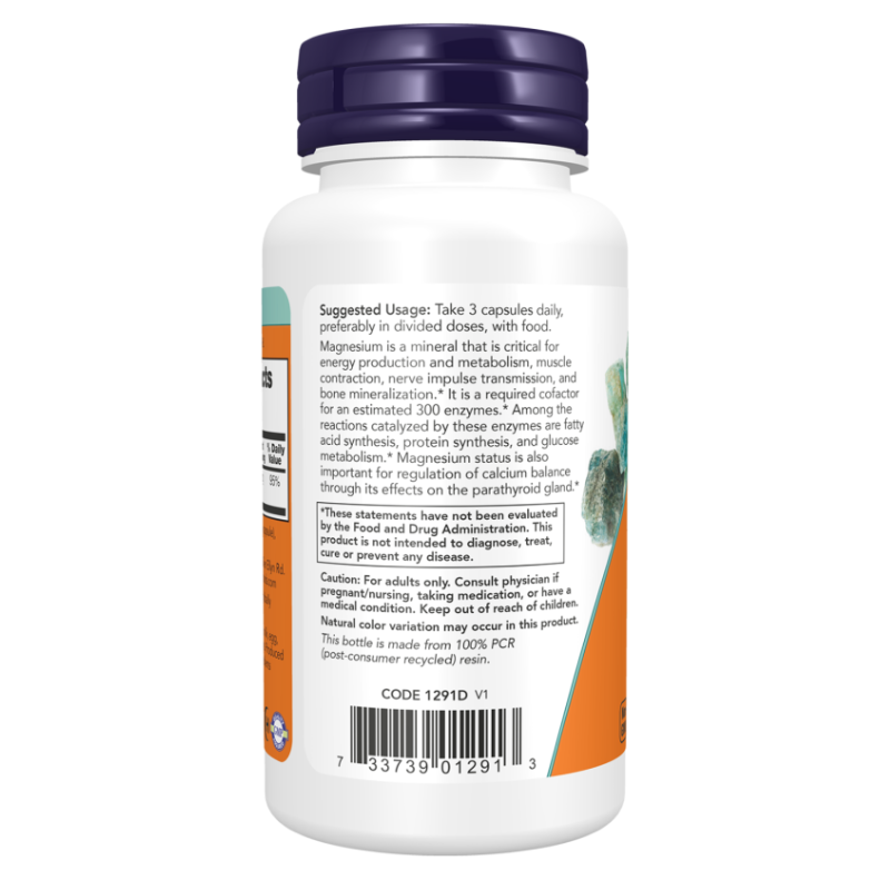 NOW Foods Magnesium Citrate 200mg 60 Tablets 20 Serving