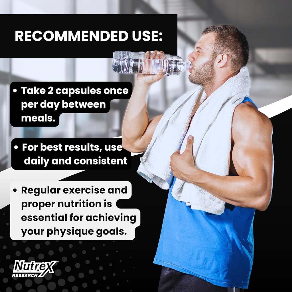 Nutrex Research T-Up Max 60 Capsules Testosterone Advanced Performance & Recovery Support - Bodybuilding BD