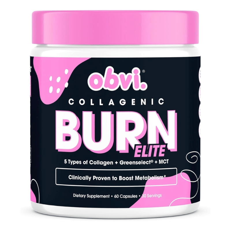 Obvi Black Collagen Burn Pills: Thermogenic Fat Burner - Bodybuilding BD