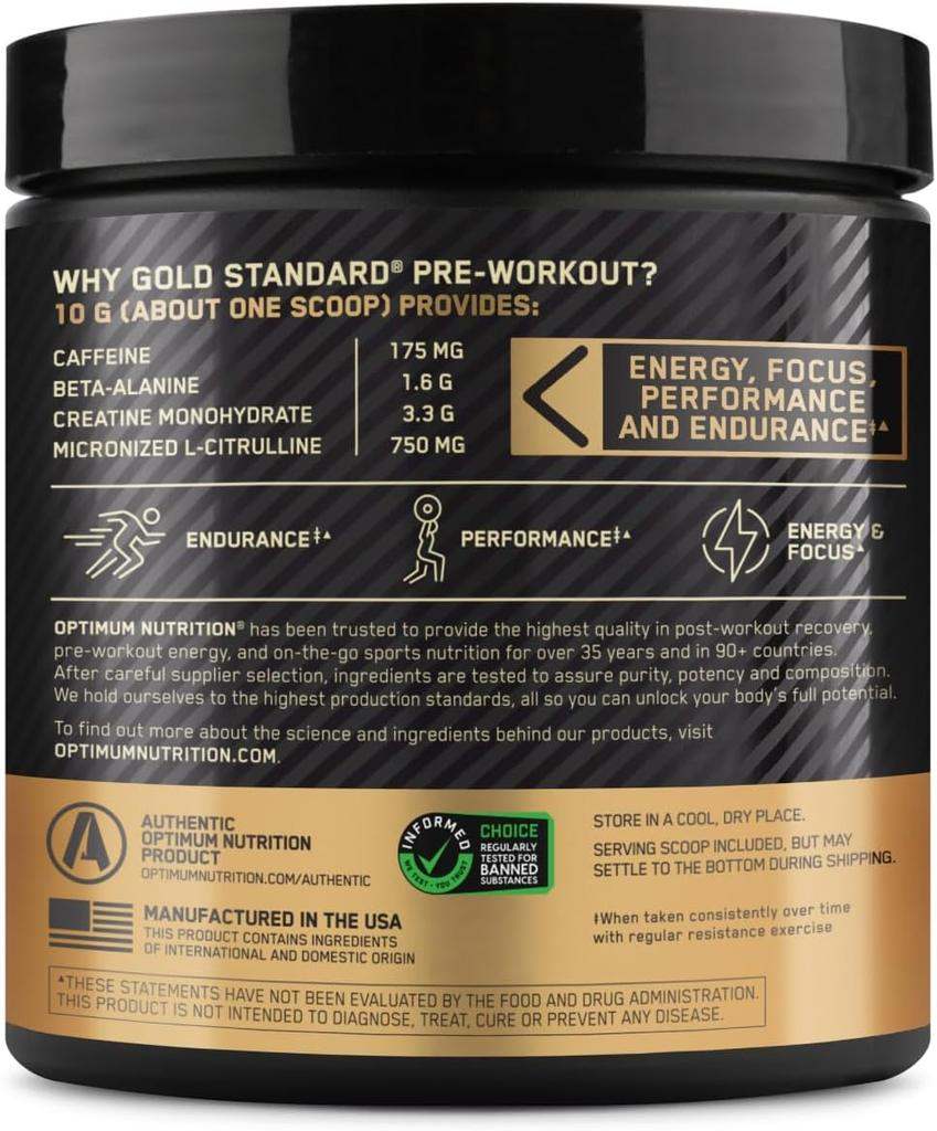 Optimum Nutrition Gold Standard Pre-Workout Supplement - Bodybuilding BD