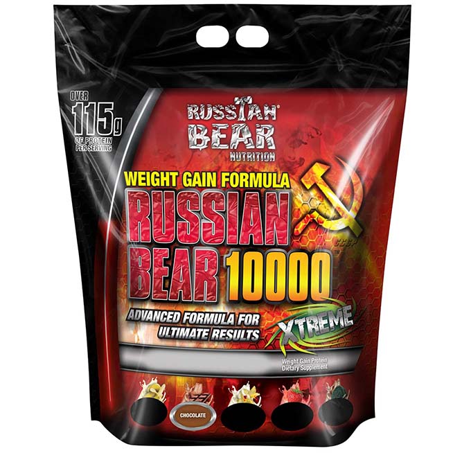 Russian Bear 10,000 Weight Gainer, Chocolate — 15 Lbs (7 Kg)