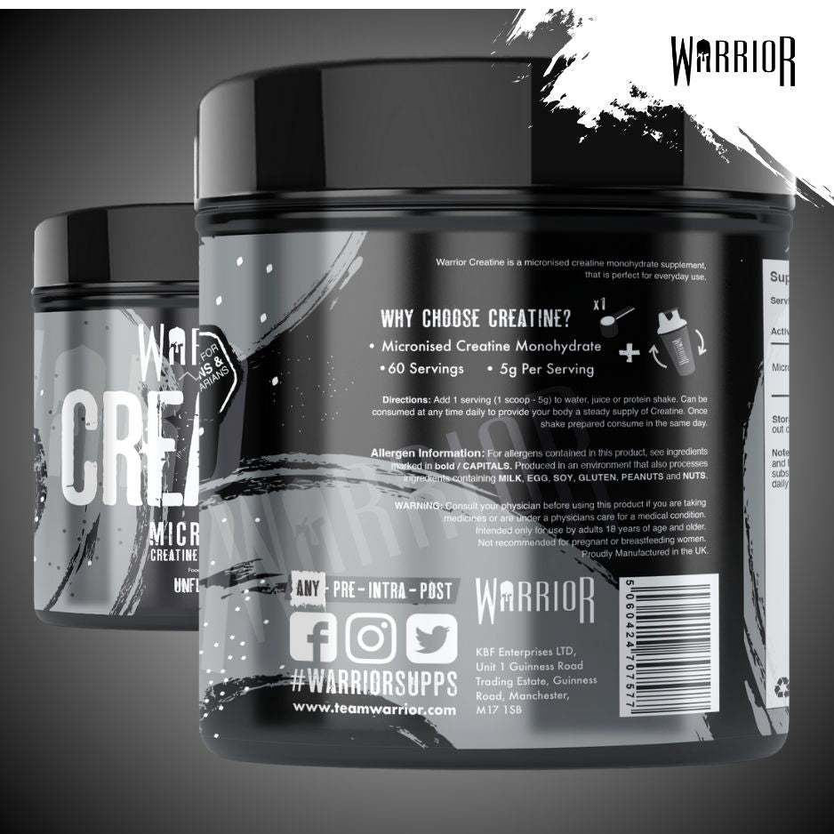 Warrior Creatine Micronized - 300g (60 Servings) - Bodybuilding BD