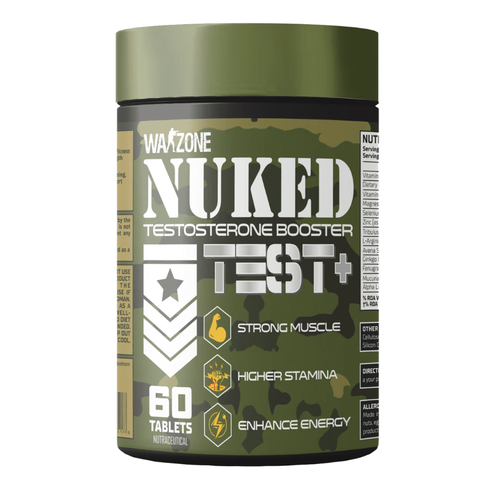 Warzone Nuked Test+ Testosterone Booster Tablet - 60 Tablets - Bodybuilding BD